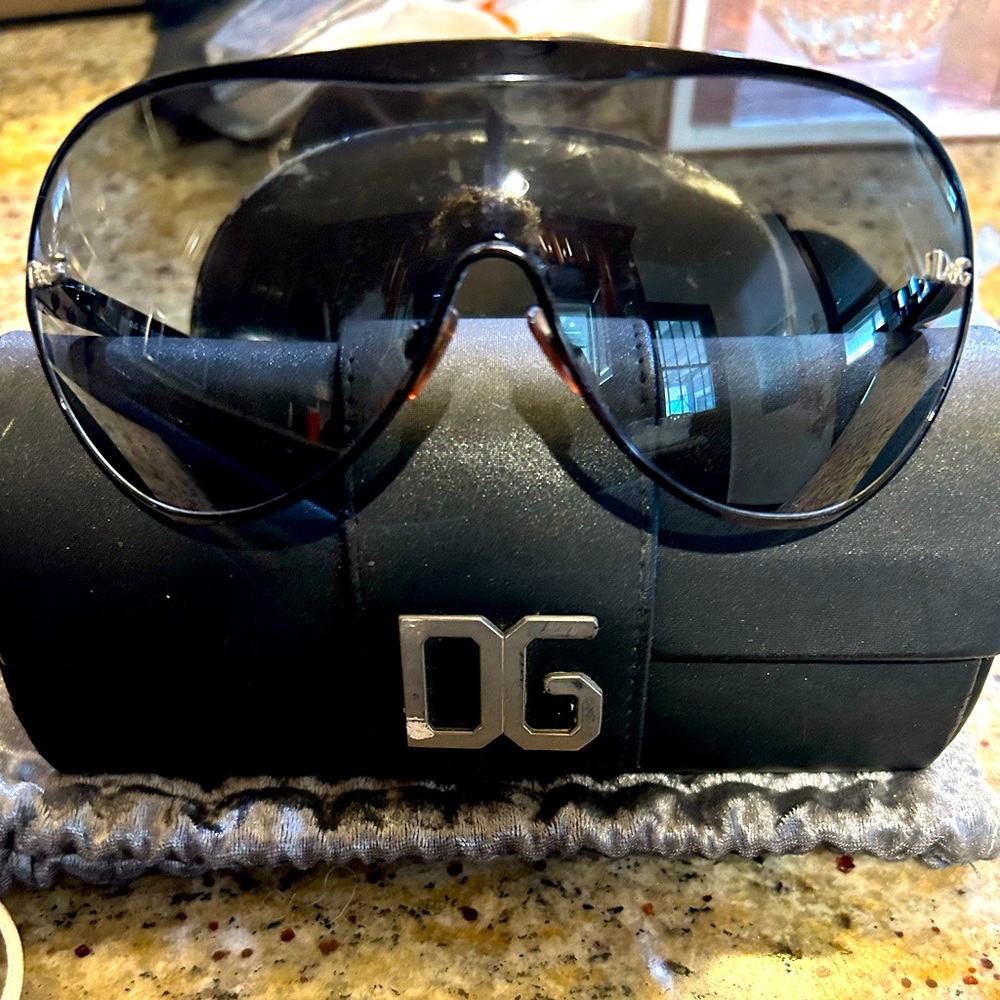 Dolce and Gabanna large aviator unisex sunglasses